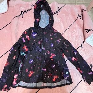 All in Motion Kids Floral Jacket - Black and Pink